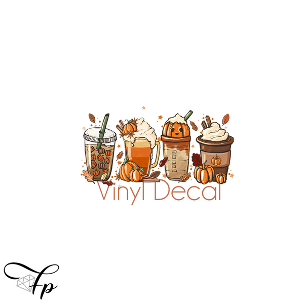 Fall Coffee Vinyl Decal - Fabulously Planned