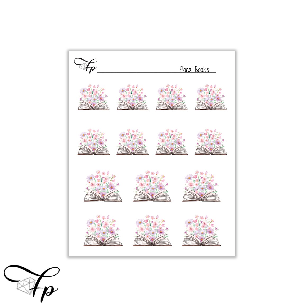 Floral Book Stickers