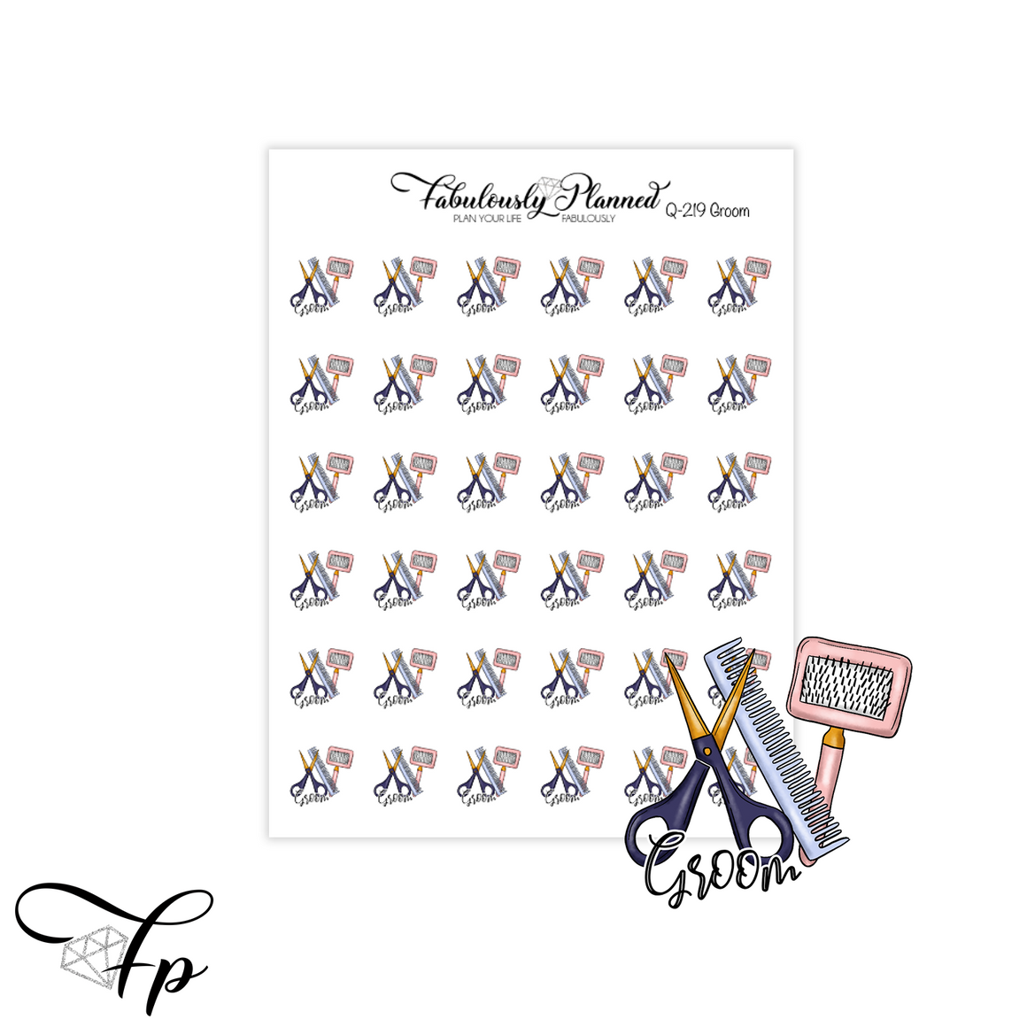 Groom Stickers  - Pet Series