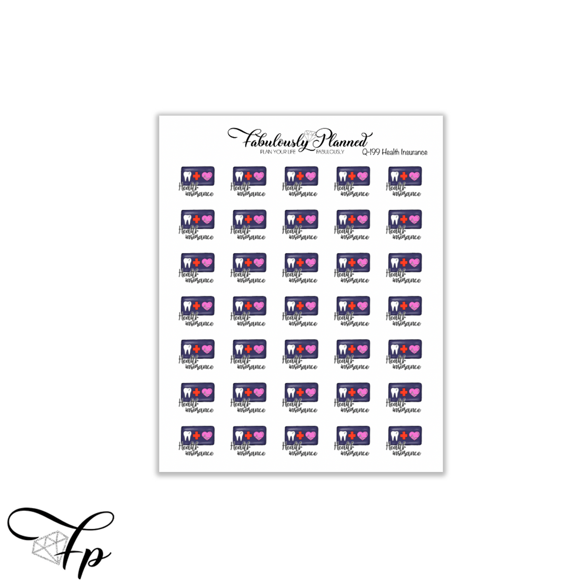 Health Insurance Icon Stickers