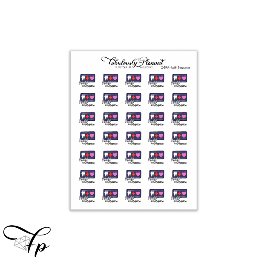 Health Insurance Icon Stickers