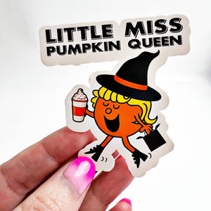 Little Miss Pumpkin Queen Vinyl Decal