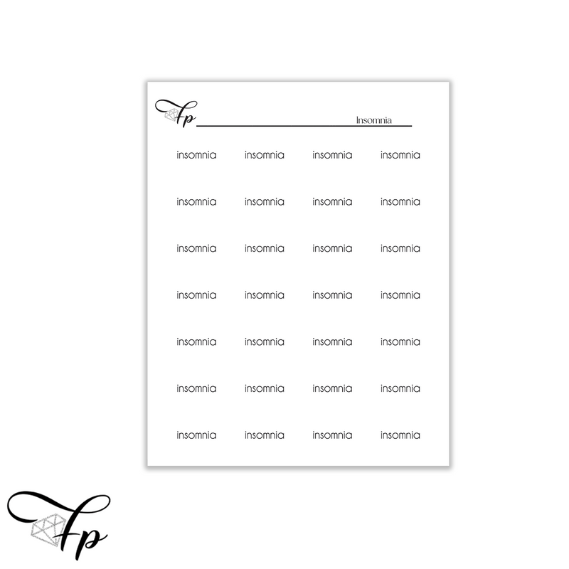 Insomnia Script - Fabulously Planned