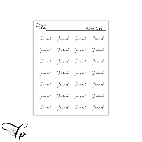 Journal Script - Fabulously Planned