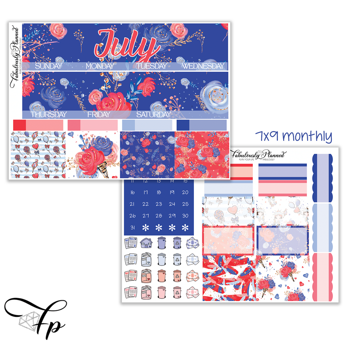 July Monthly Kit 7x9 Planner