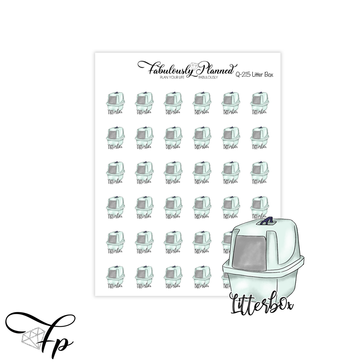 Litter Box Stickers  - Pet Series