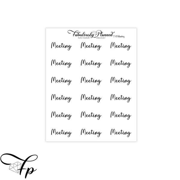 Meeting Transparent Script - Fabulously Planned