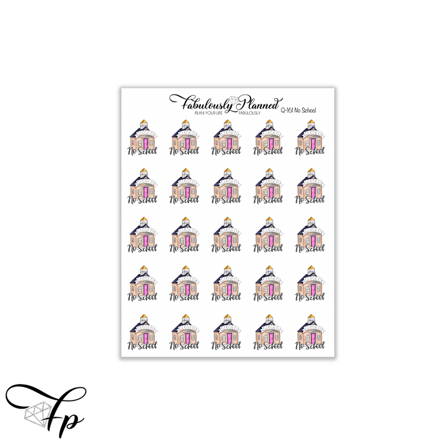 No School Icon Stickers