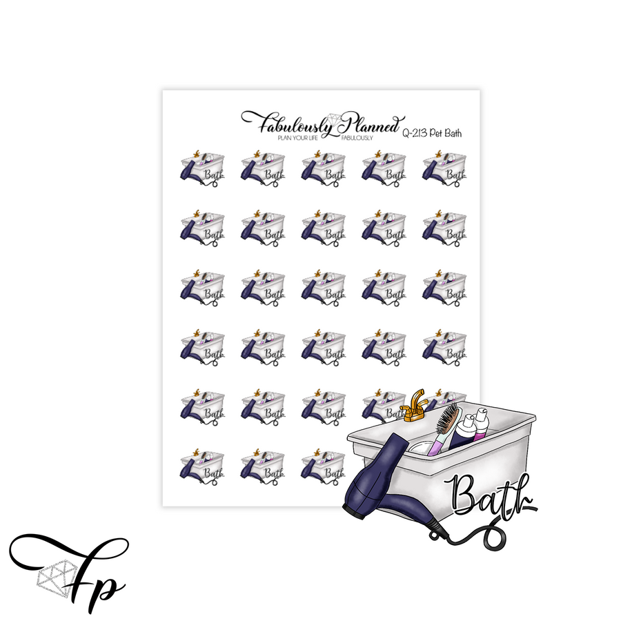 Pet Bath Stickers  - Pet Series