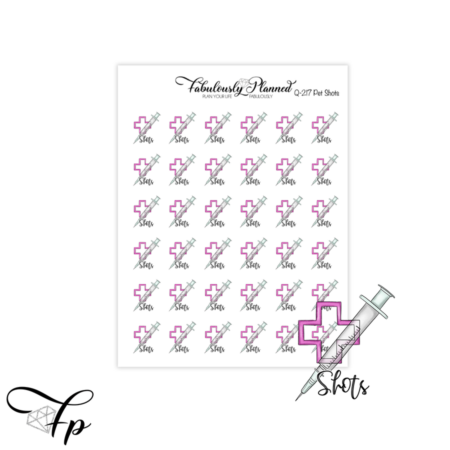 Pet Shots Stickers  - Pet Series