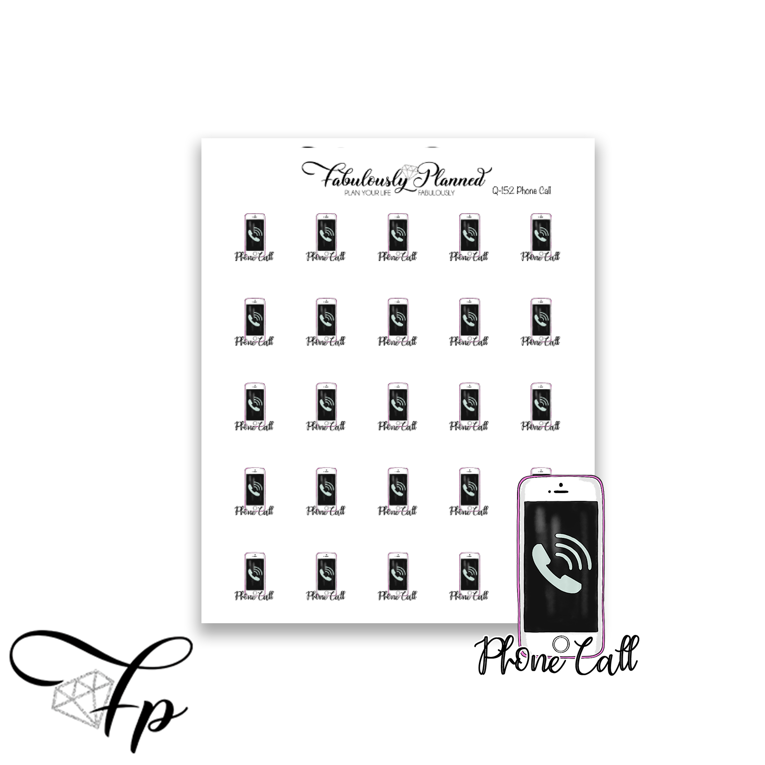 Perfect Call Sticker Phone Call Stickers - Fabulously Planned