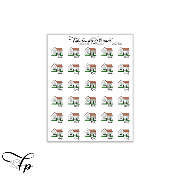 1 Rk On Rent Sticker Rent Icon Stickers - Fabulously Planned