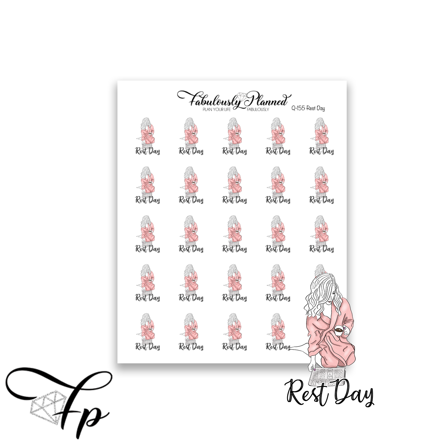 Rest Day Stickers - Fabulously Planned