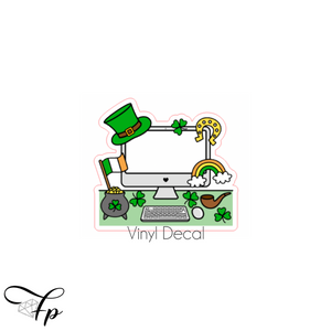 St. Patrick's Day Desktop Vinyl Decal