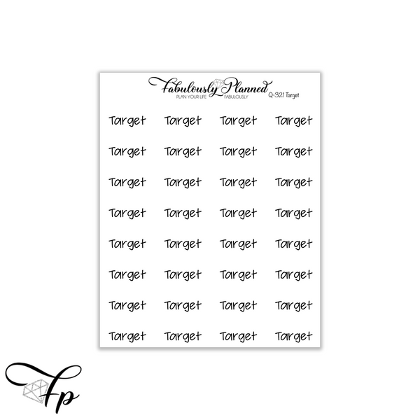 Target Script - Fabulously Planned