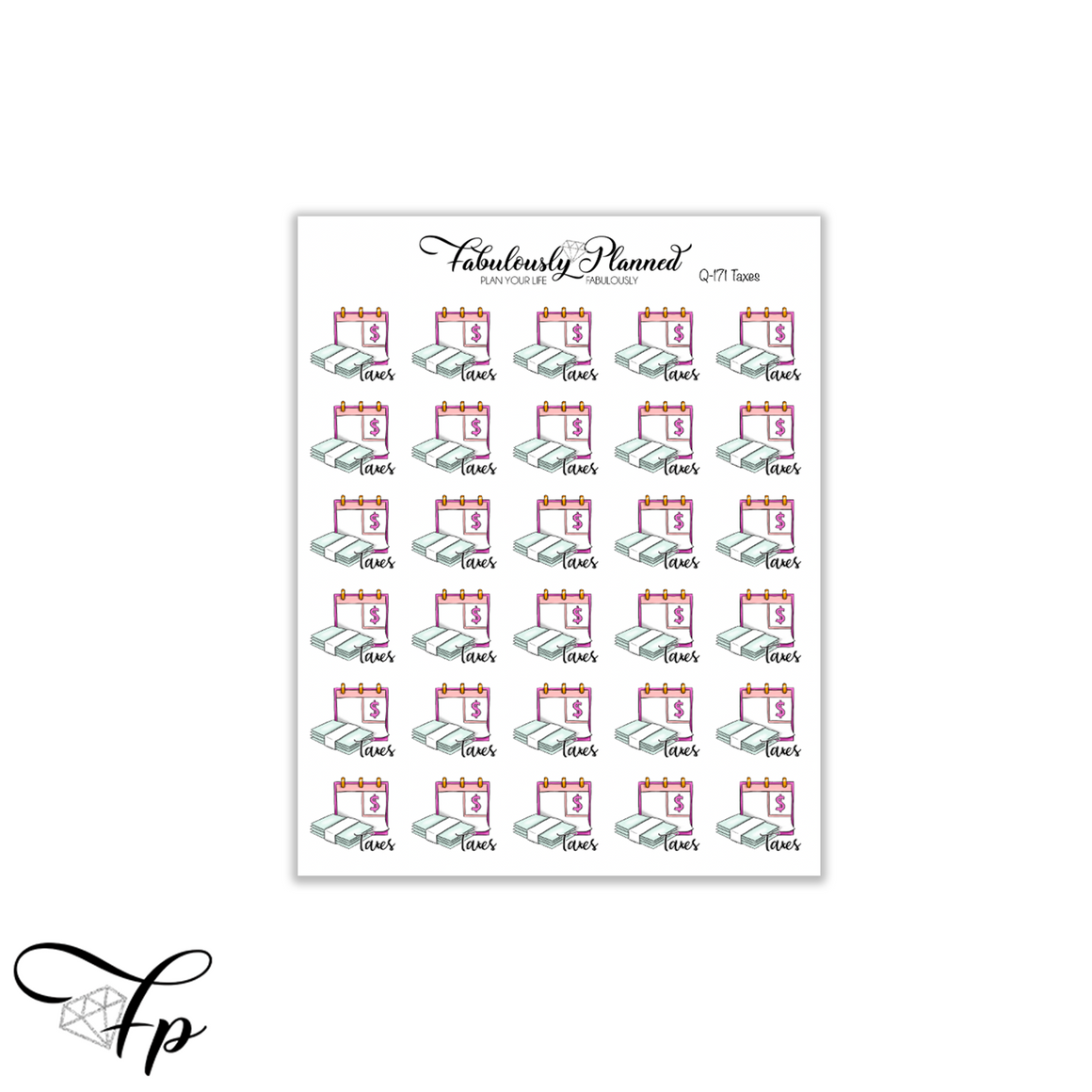 Taxes Icon Stickers