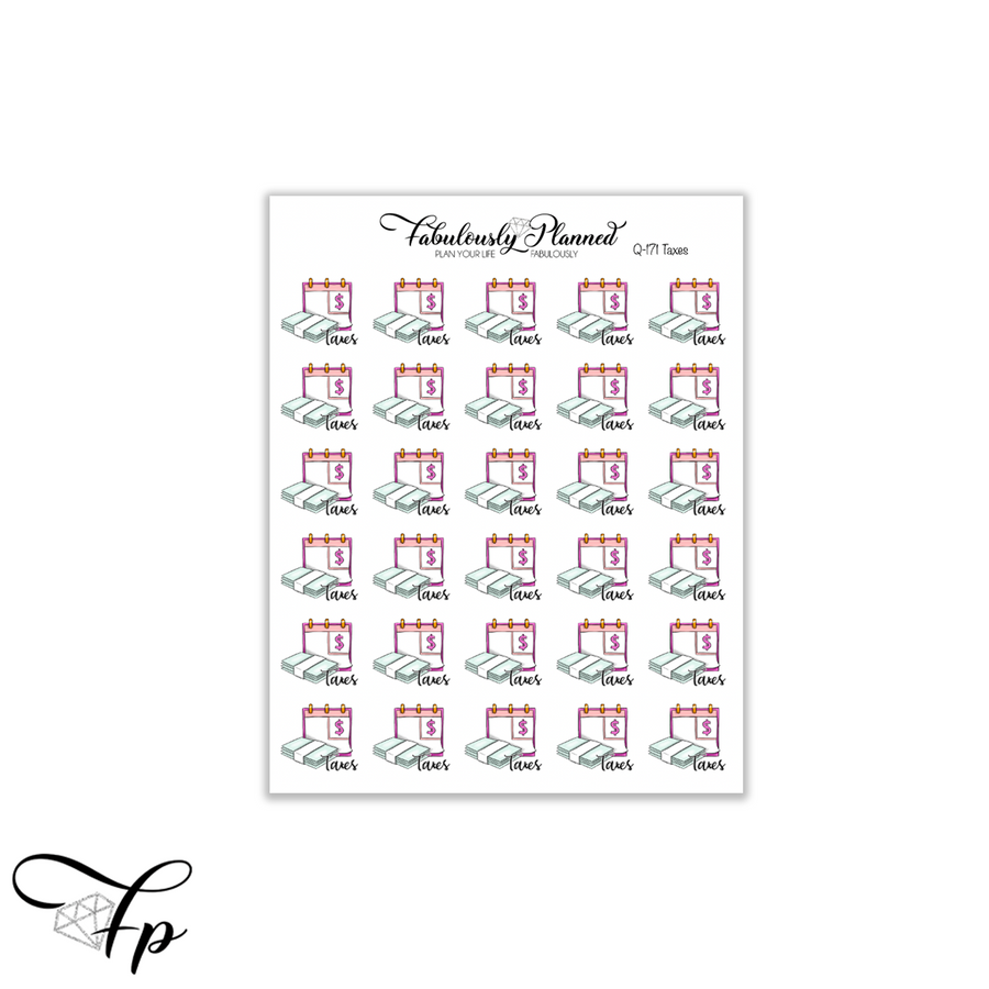 Taxes Icon Stickers
